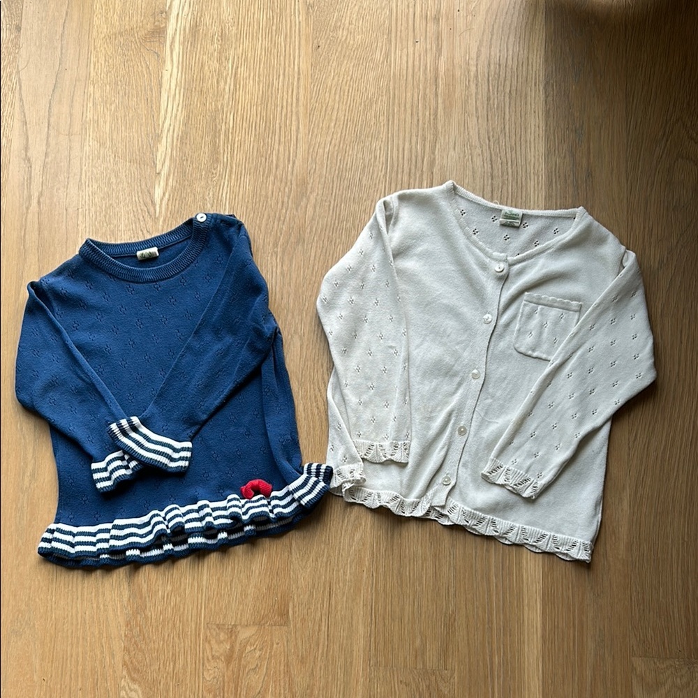 Blue and White light summer sweaters - Alana Organics